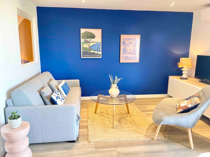 Rg1•plage•parking Privé •Piscine•tennis•plage•a/c - Golfe-Juan