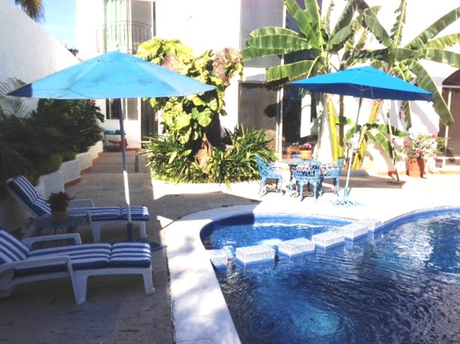 Camastros para tomar baños de sol