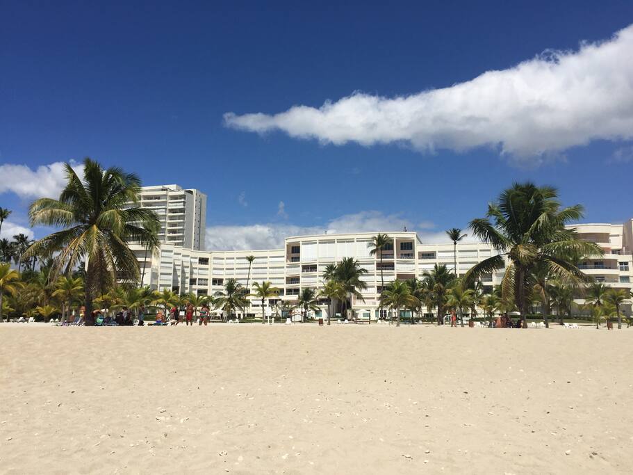 Looking at Costa Del Sol from beach