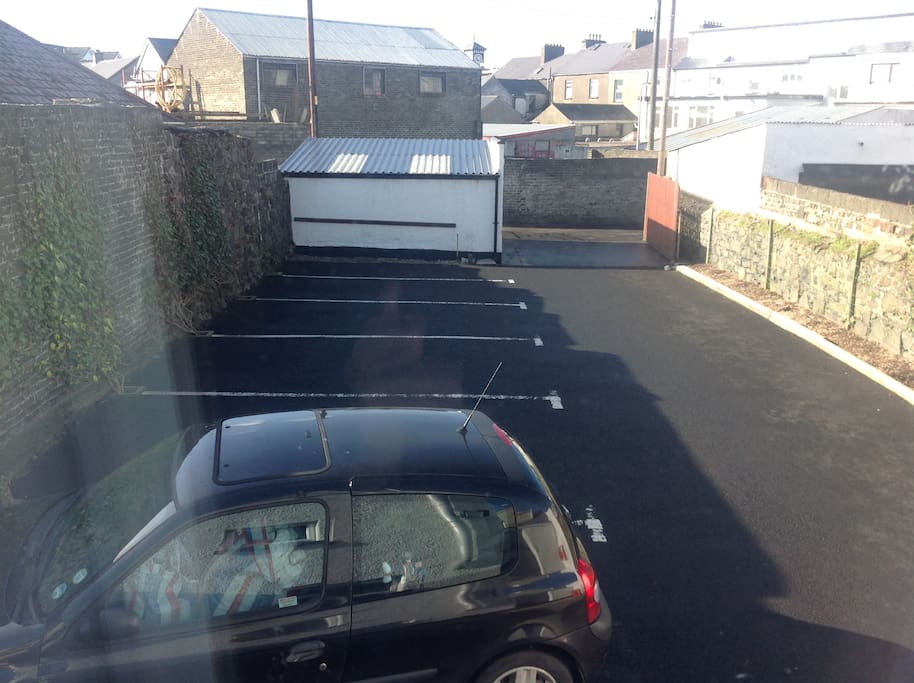 our private carpark at the back of house