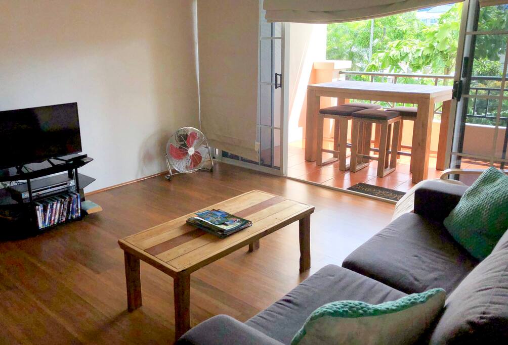 Living area opens out to the balcony