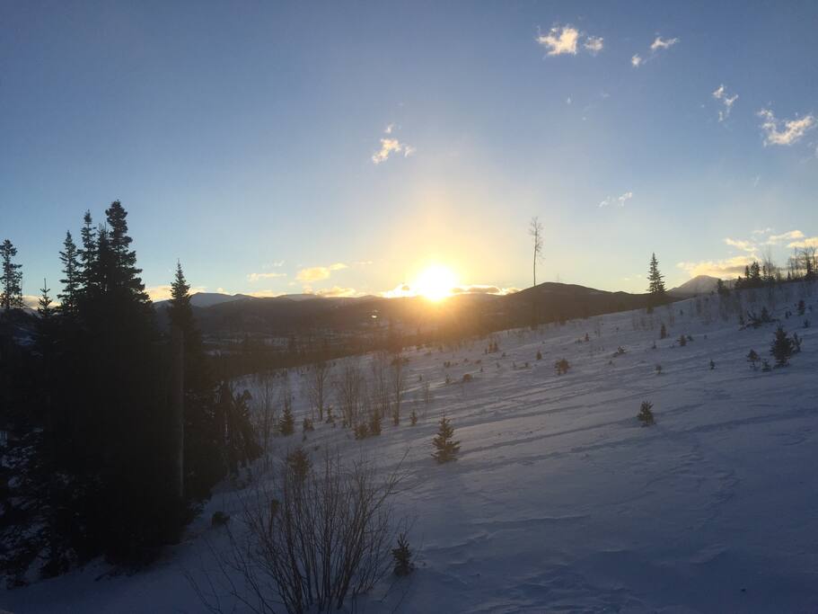 Sunrise views from the back deck.
