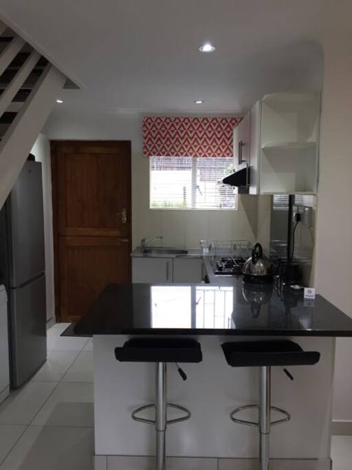 Communal kitchen where breakfast is served