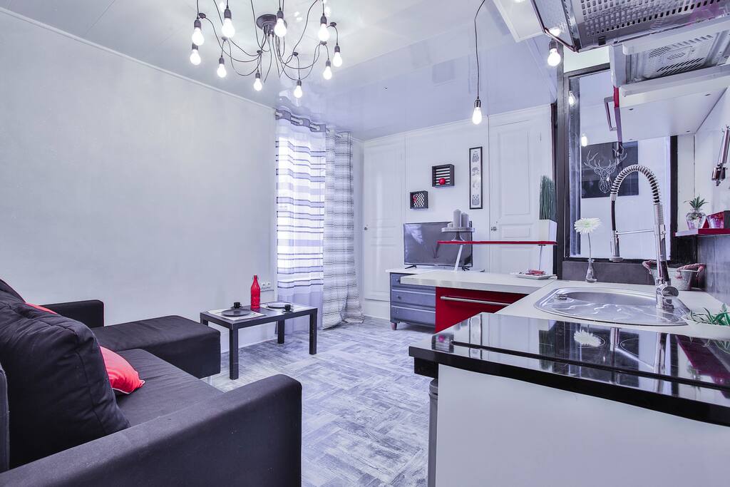 Le Salon avec Cuisine Américaine