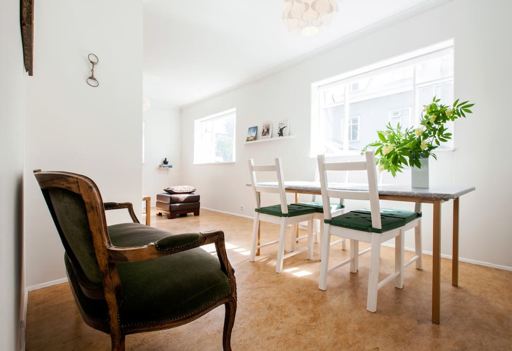 The living room is bright and comfortable.