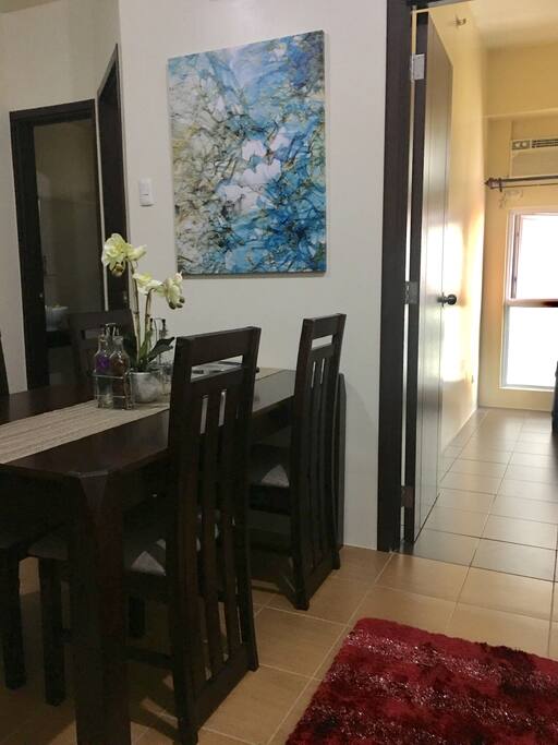 Spacious dining and sitting areas