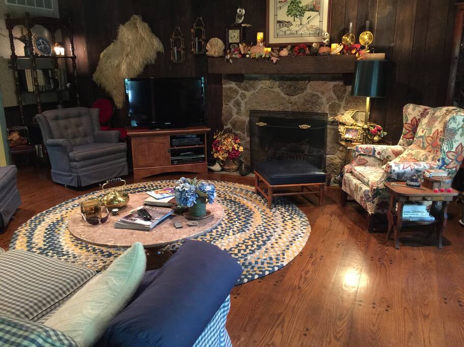 Family room. We can start a cozy fire for you.