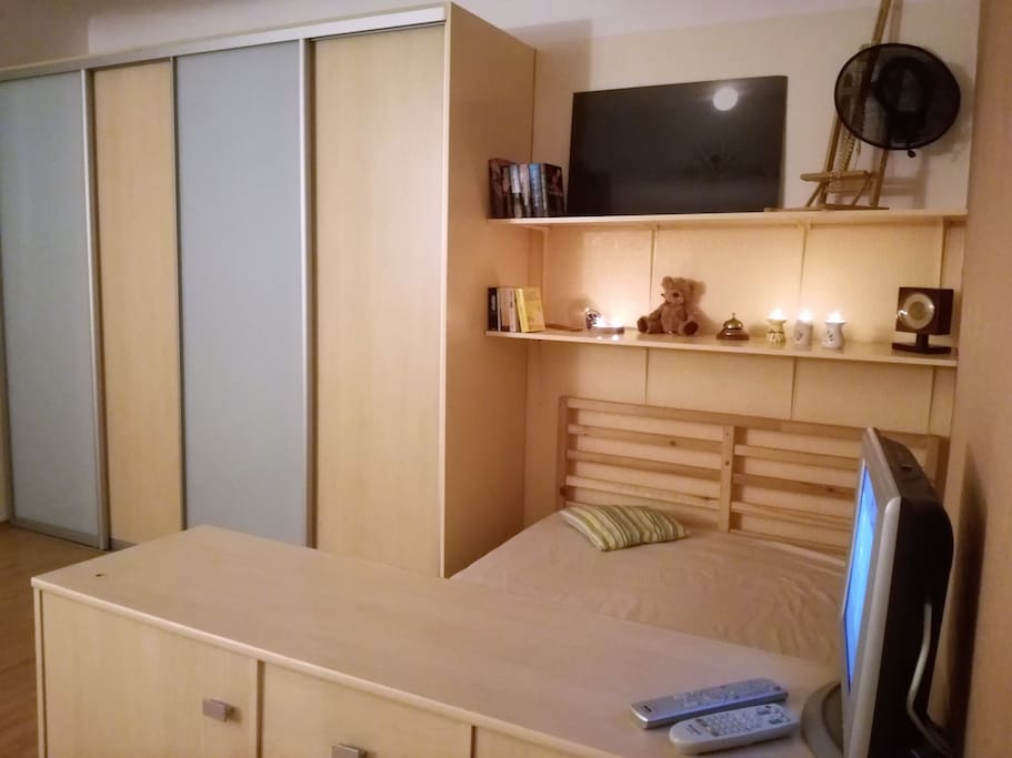 Light and cosy studio type apartment featuring all the amenities one should need for a short or longer stay in Riga