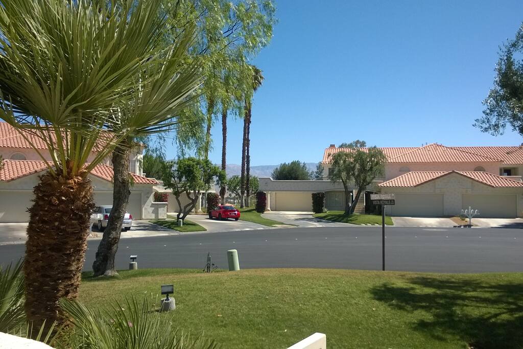 Court yard mountain view