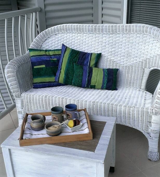 Front patio is a relaxing spot for a morning cuppa