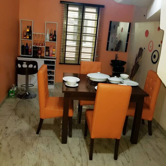 dining room and bar