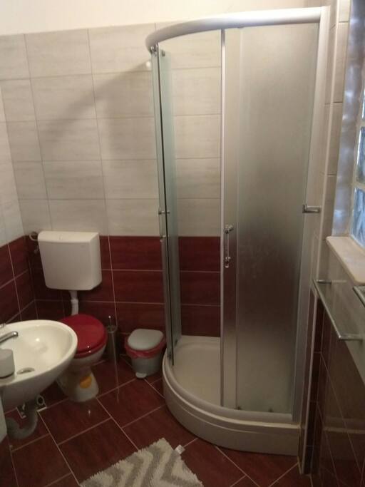 Red bathroom