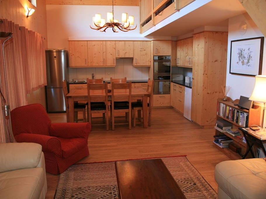 Kitchen and living area