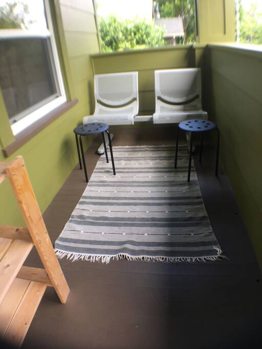 Relax on porches in all kinds of weather.