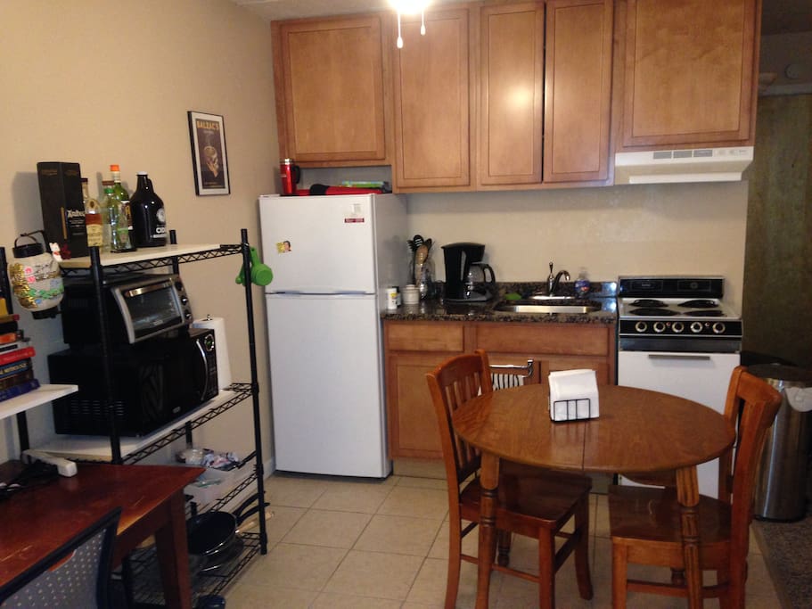 Kitchen area with small dining table