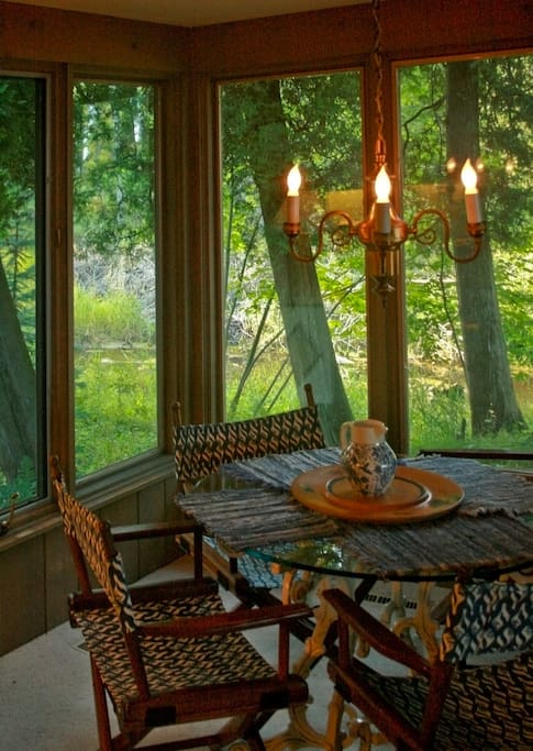 Dining Area overlooking stream