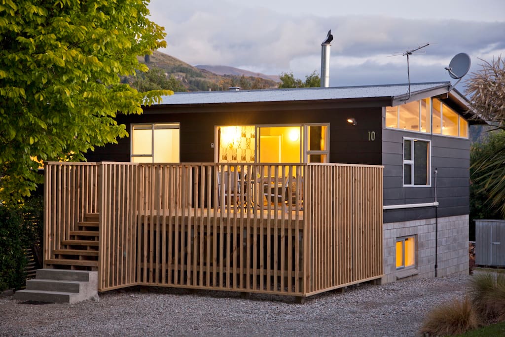 Large outdoor deck area