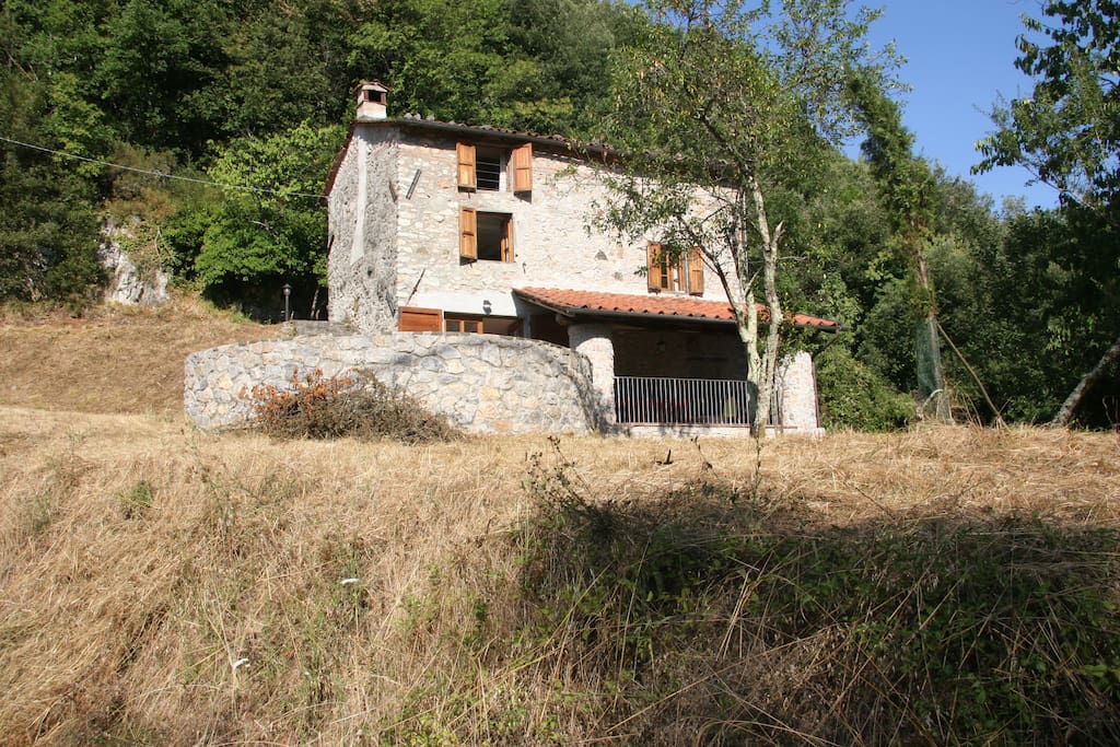 The house and verandah from the south