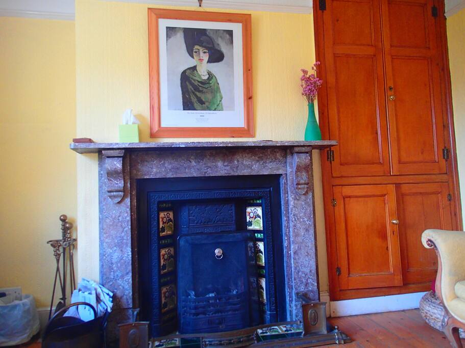 Open fire in formal living room
