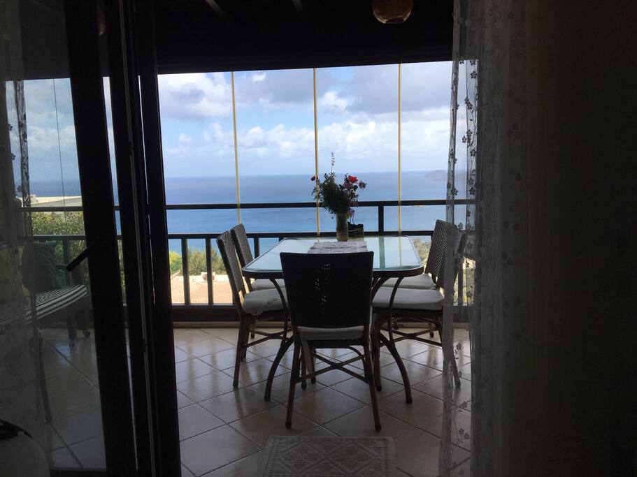 ...or on the balcony.