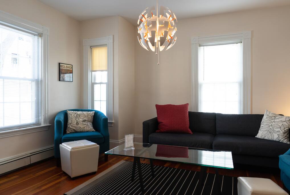 Modern fully furnished 2 bed apartment with fully appointed living room and kitchen.