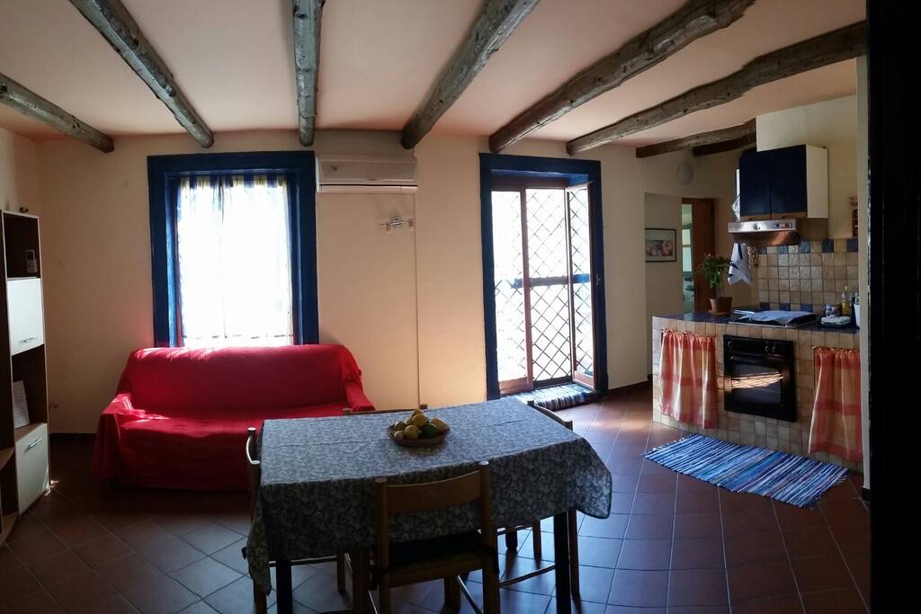 KITCHEN WITH LIVING ROOM