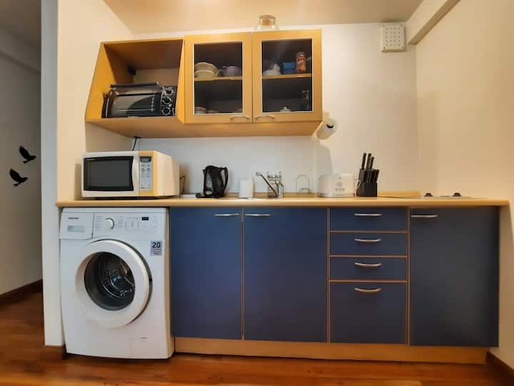 Apartment with balcony and river-view solarium in Núñez