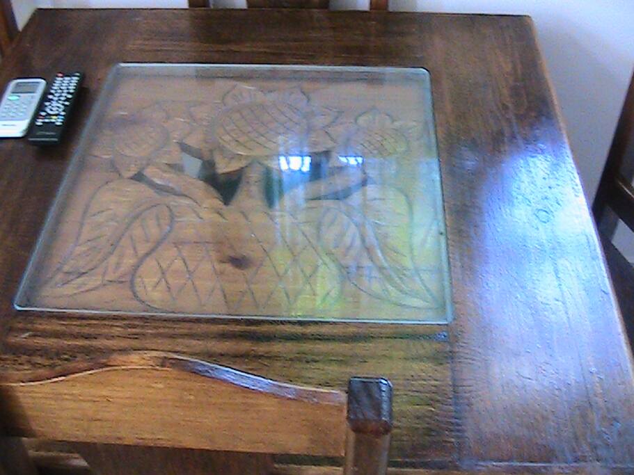 The carved inlay