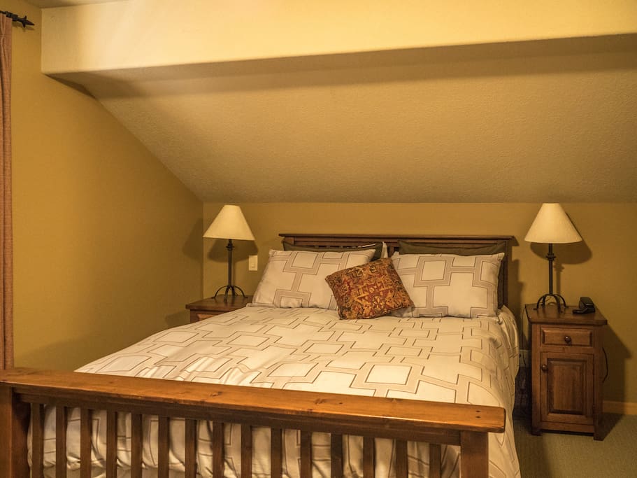 Upstairs - Master Bedroom, king sized bed.