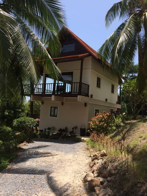 Side view of villa