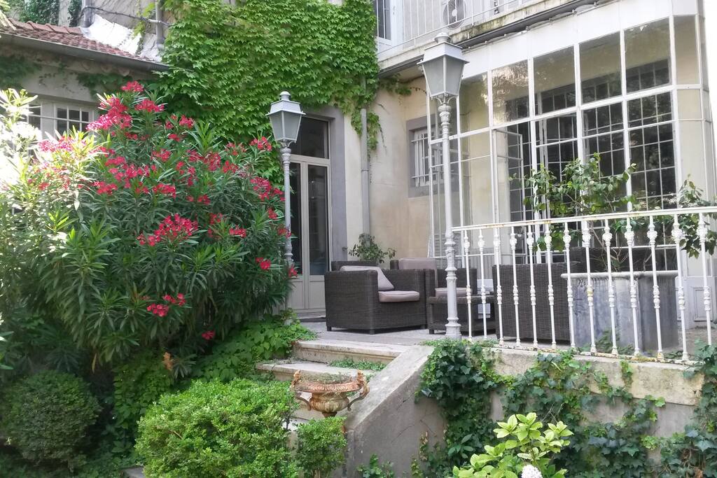 terrasse et verrière