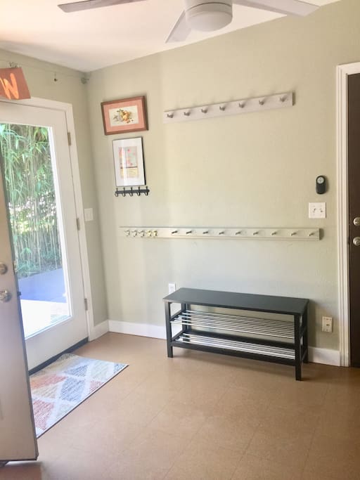 Room 1 (Mudroom) Plenty of room for wet outdoor gear or bringing your bicycle indoors.