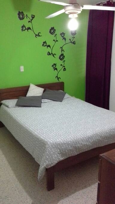 Queen sized bed