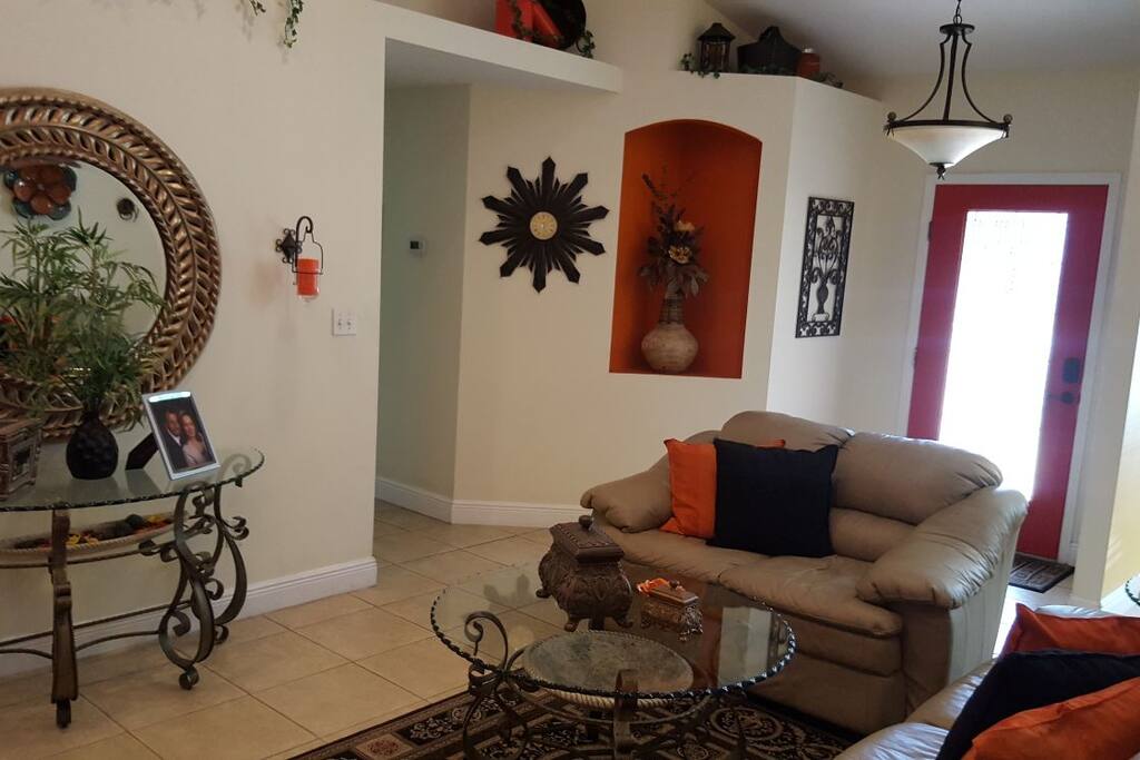 Interior entry to house