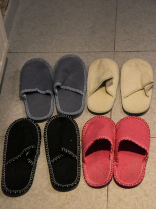 Slippers for our guests.