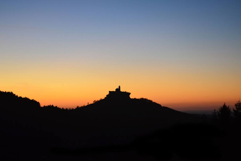 Coucher de soleil depuis le gite