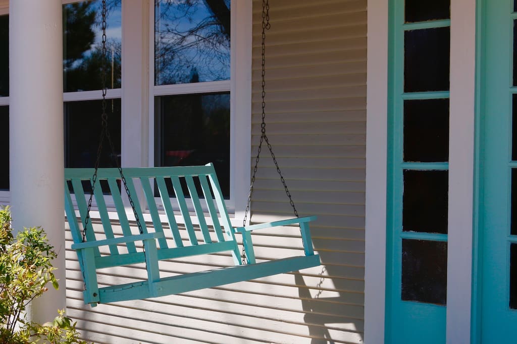 Sweet front porch swing