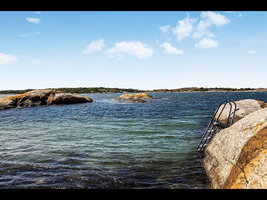 One of many spots for a swim on Donsö