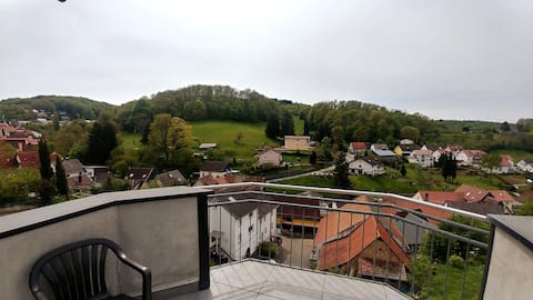 Large attic apartment on the edge of the Odenwald