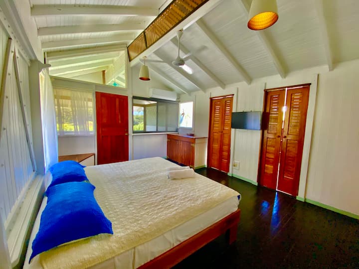 غرفة نوم رئيسية كبيرة بإطلالات 