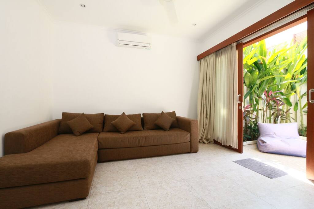 huge couch in the living room