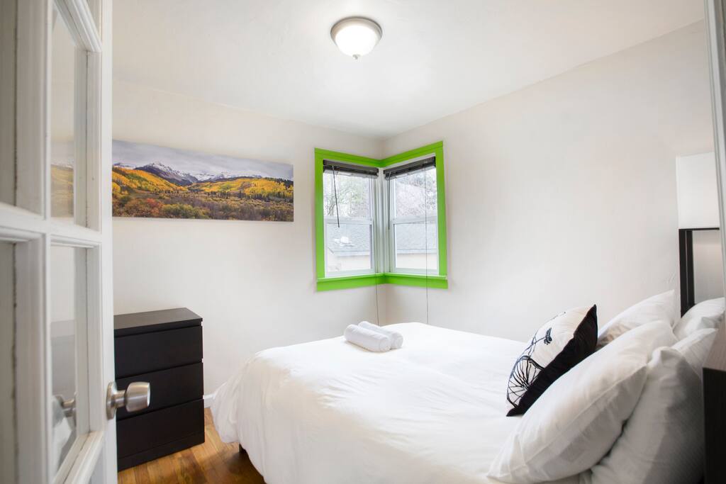 Upstairs bed room with full size bed