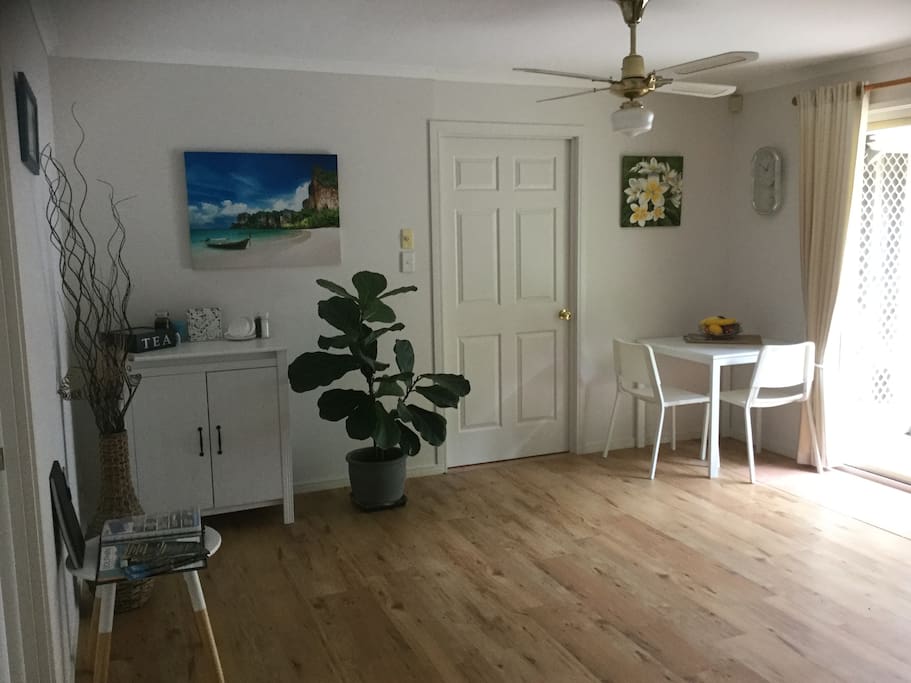 your own breakfast room with microwave and mini fridge