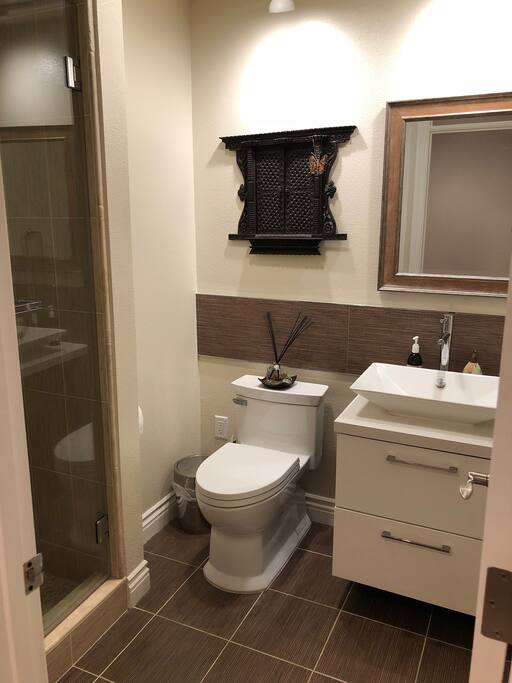 Private bathroom (outside the room) with shower