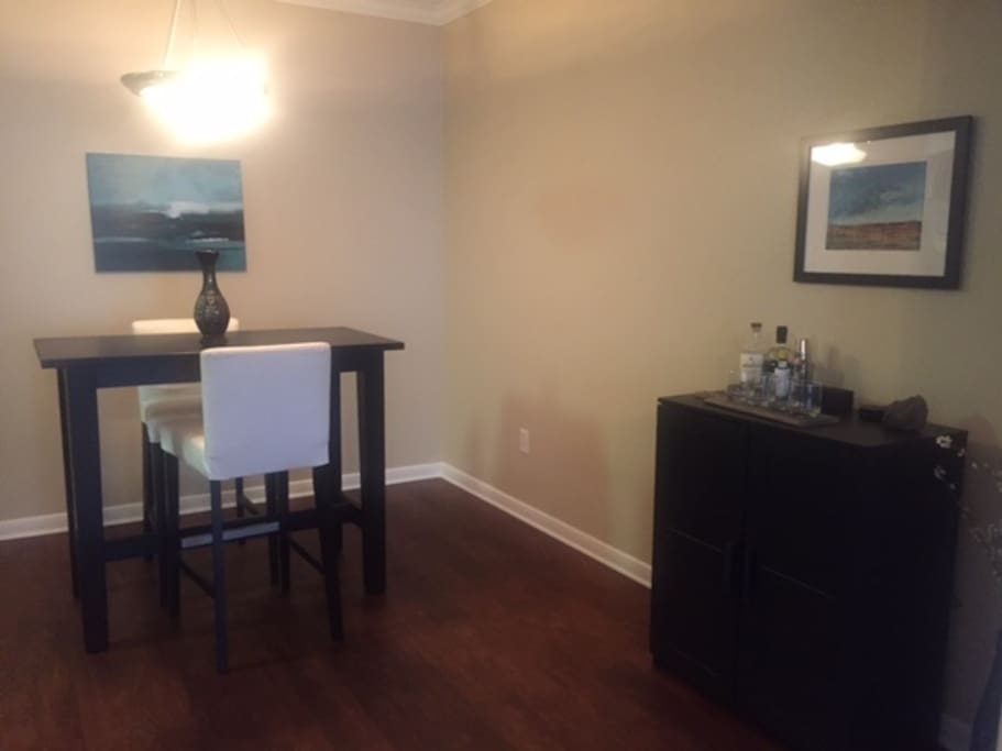 dining area and drink bar