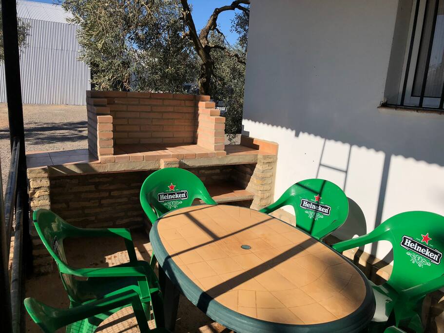 Terraza con barbacoa