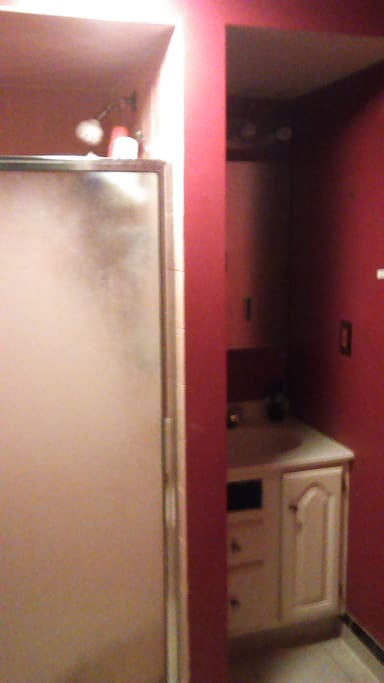 Bathroom with stand up shower