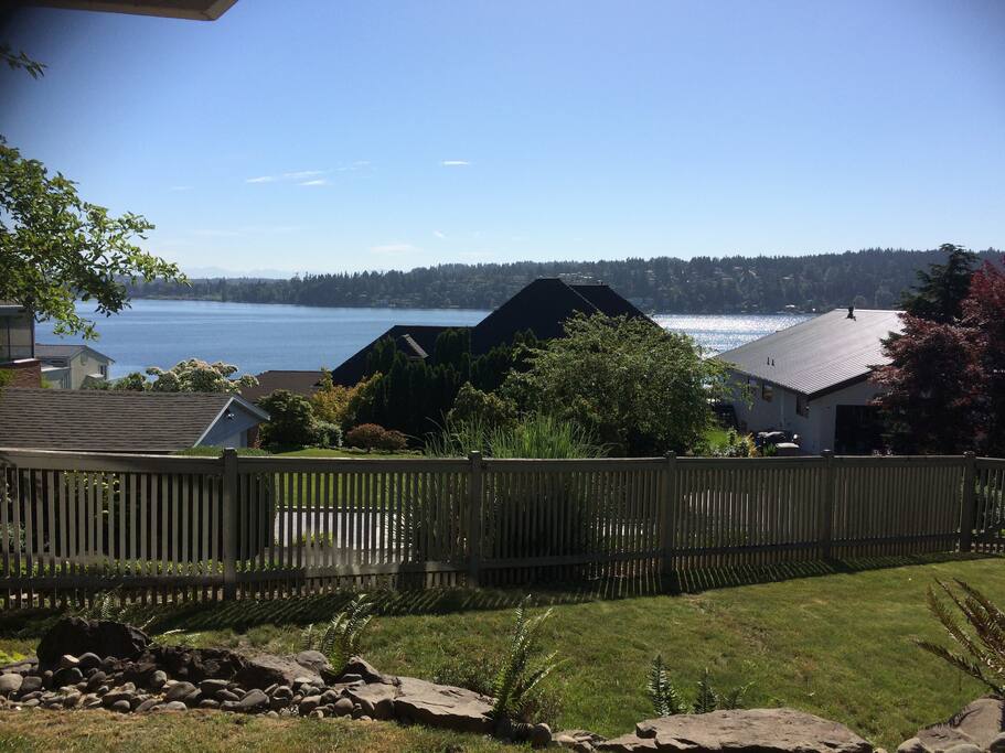 View from patio of the lake