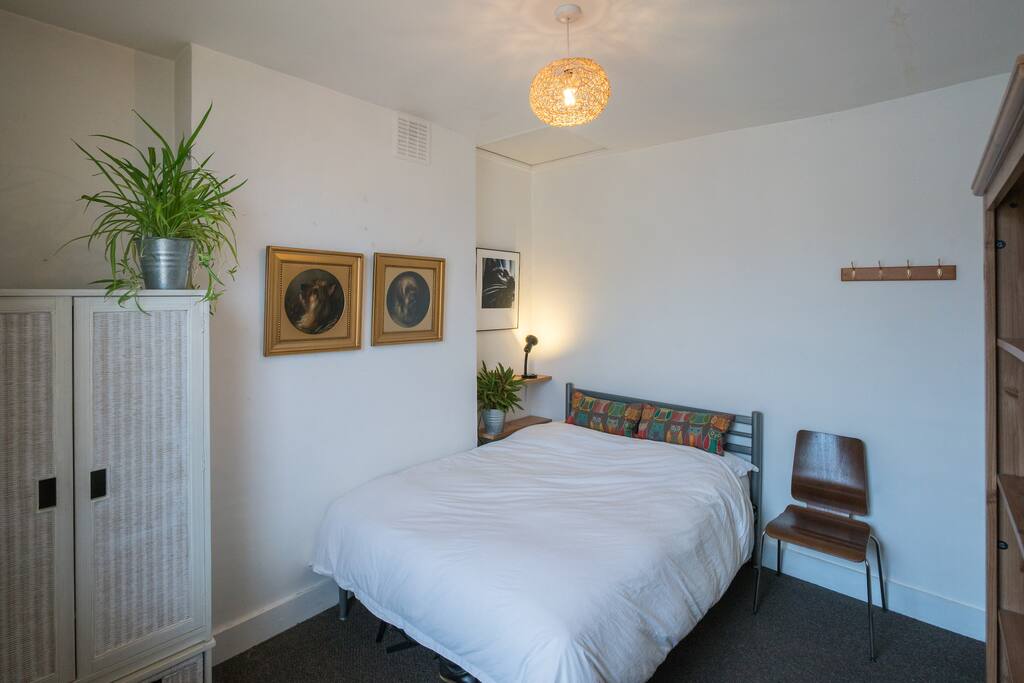 The front bedroom. With a very comfy elastine double mattress. (Please ask to check which room is available, there might be a chance to choose too.)