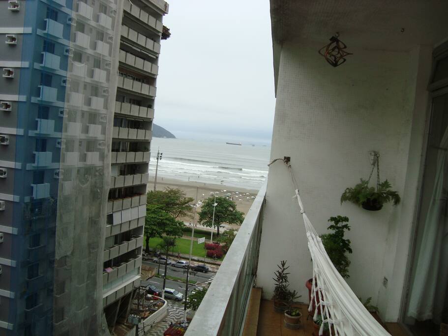 varanda com vista para o mar